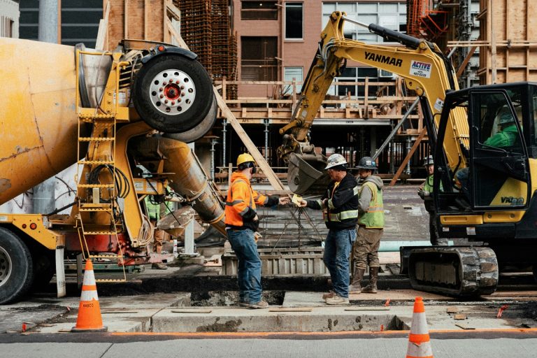 workers on a construction site