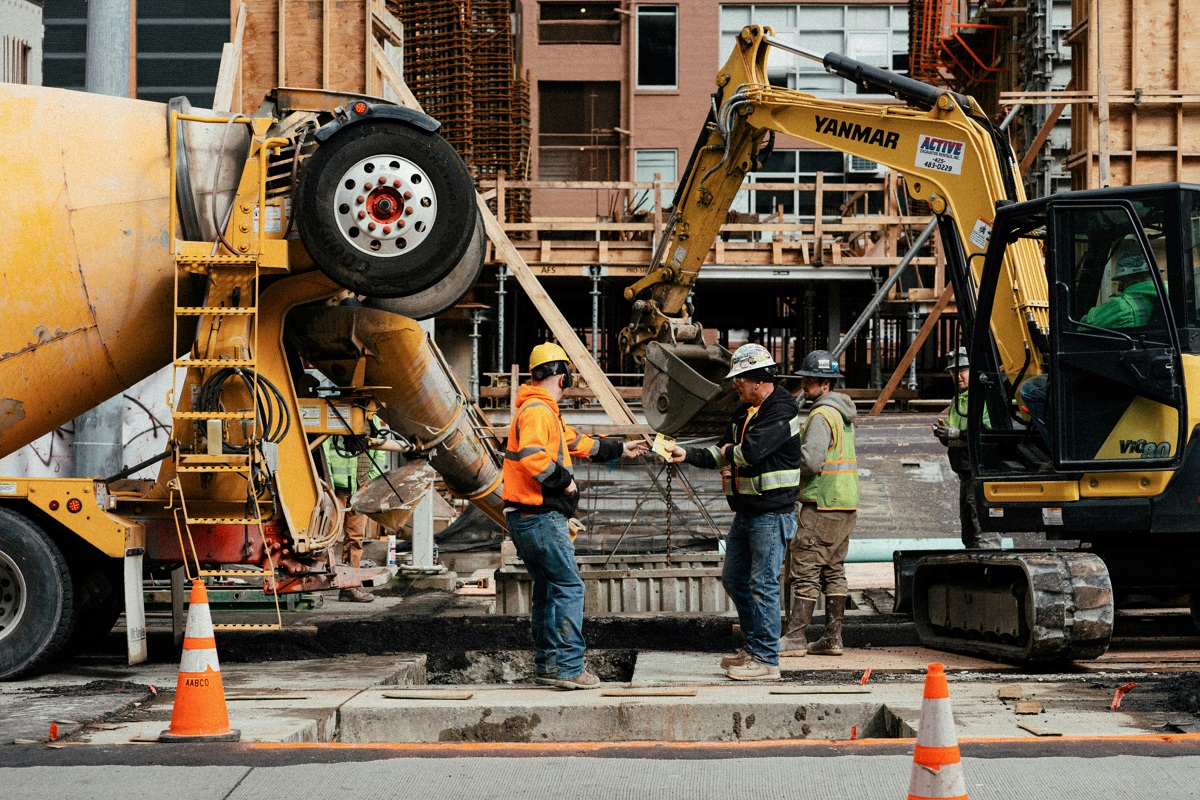 workers on a construction site